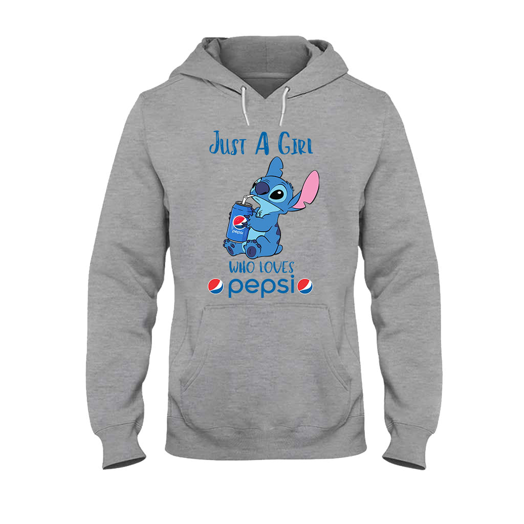 Just A Girl Who Loves - Blue Soft Drink T-shirt and Hoodie