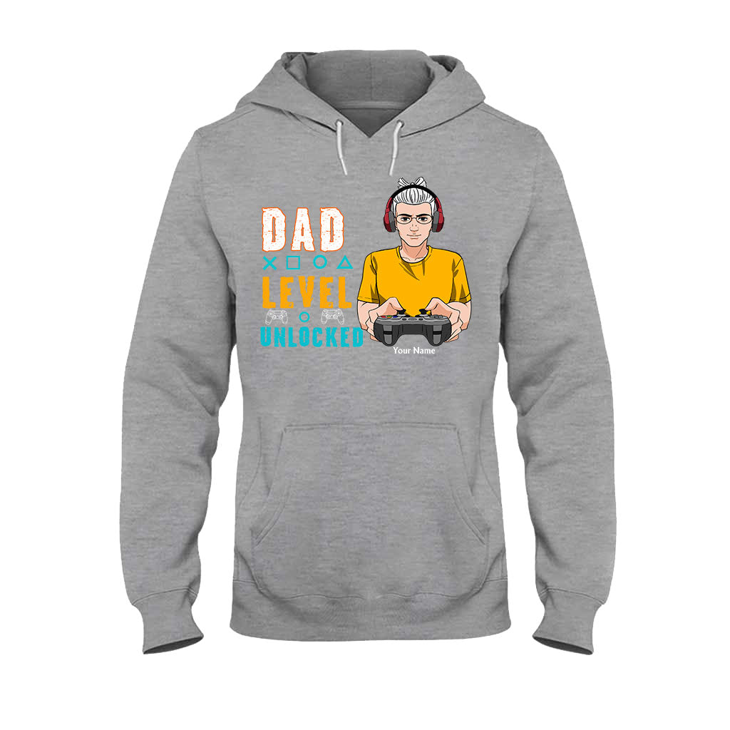 Dad Level Unlocked - Personalized Father's Day T-shirt and Hoodie