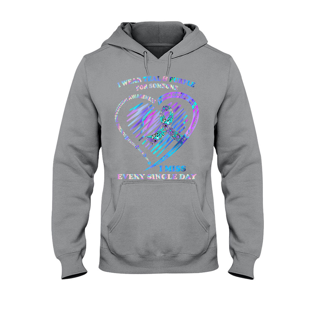 I Wear Teal And Purple - Suicide Prevention T-shirt And Hoodie 062021