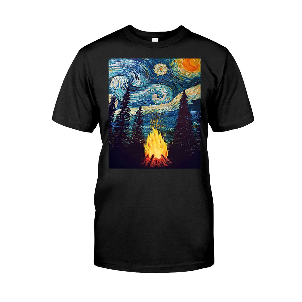 Campfire Starry Night - Camping T-shirt and Hoodie 112021