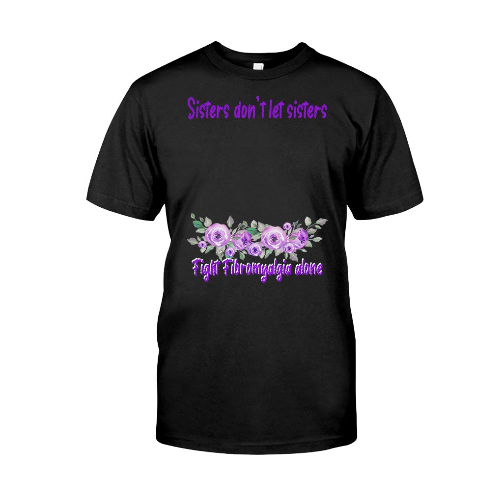 Sisters Don't Let Sisters Fight Epilepsy Alone - Personalized Fibromyalgia Awareness T-shirt and Hoodie