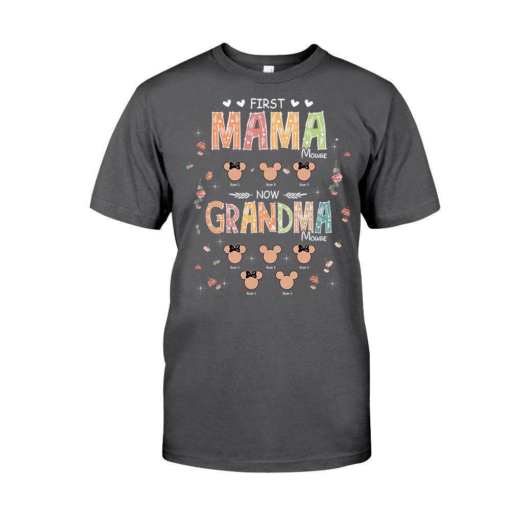 First Mama Mouse Now Grandma Mouse - Personalized Mother's Day Grandma T-shirt and Hoodie