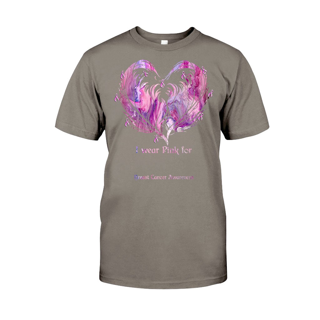 I Wear Pink - Breast Cancer Awareness Personalized T-shirt And Hoodie