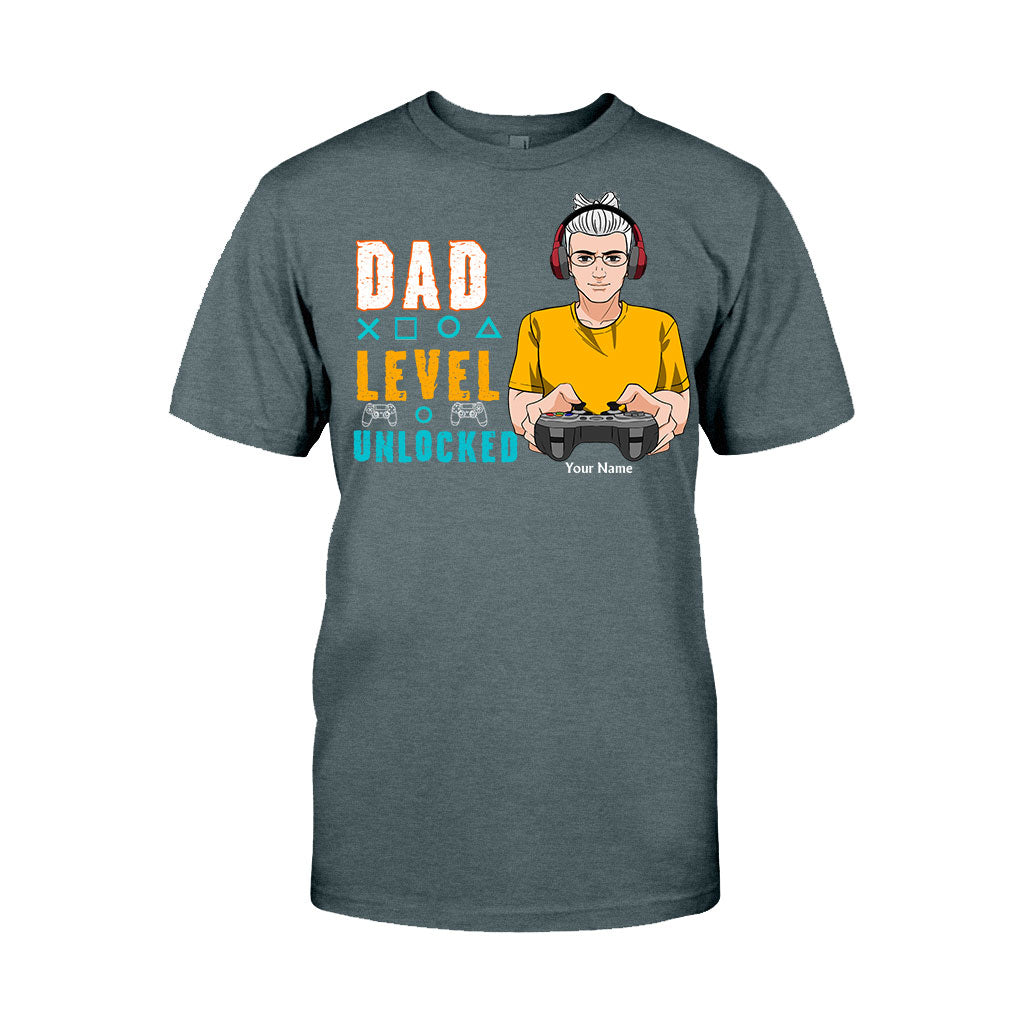 Dad Level Unlocked - Personalized Father's Day T-shirt and Hoodie