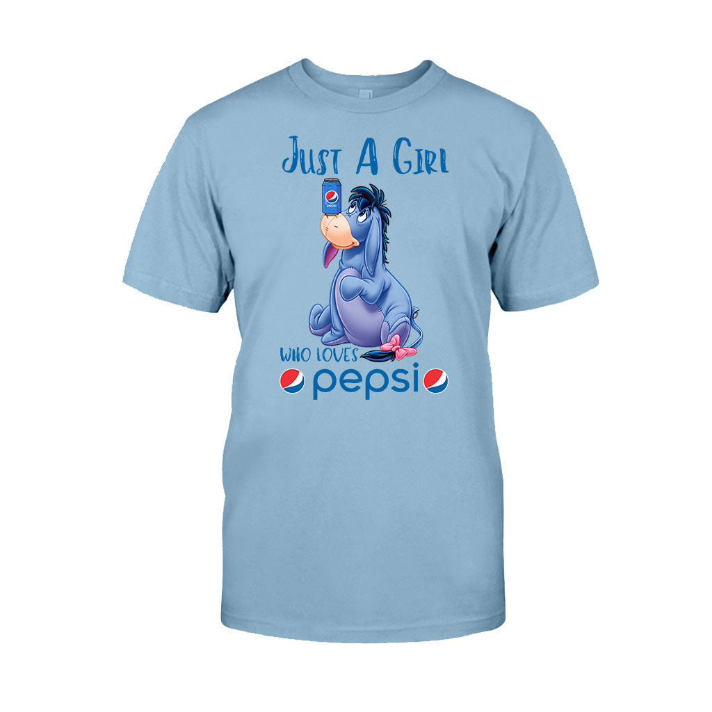 Just A Girl Who Loves - Blue Soft Drink T-shirt and Hoodie