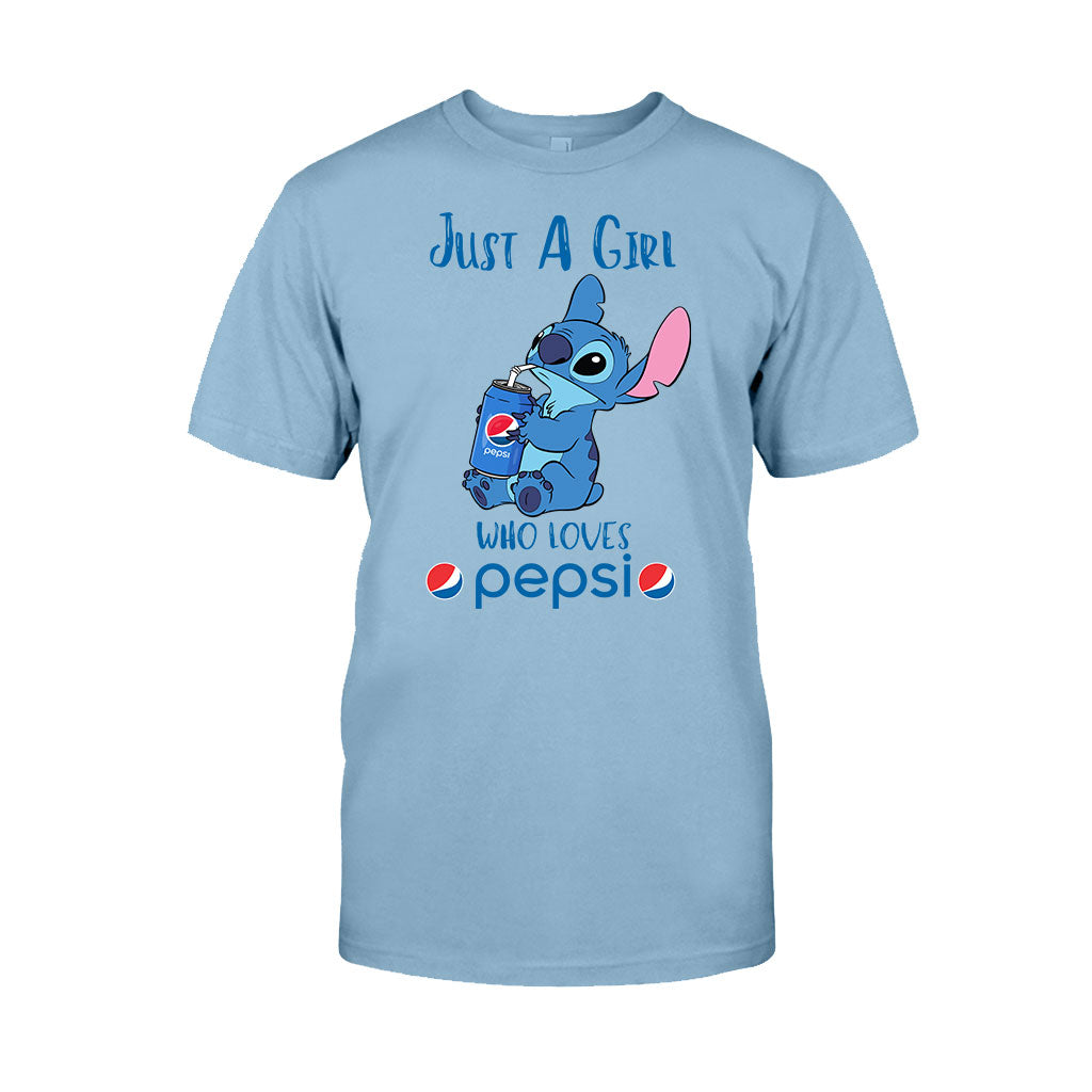 Just A Girl Who Loves - Blue Soft Drink T-shirt and Hoodie