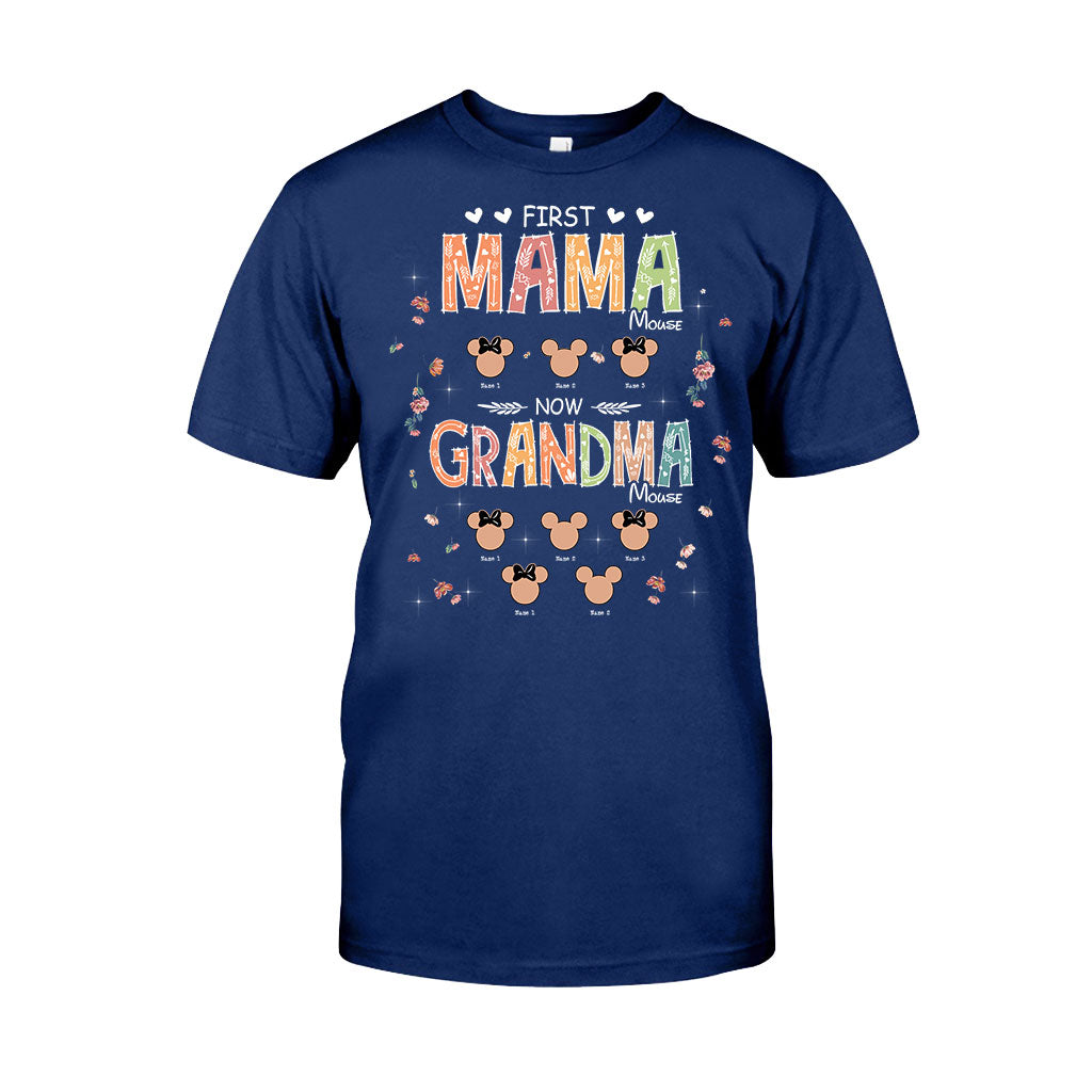 First Mama Mouse Now Grandma Mouse - Personalized Mother's Day Grandma T-shirt and Hoodie