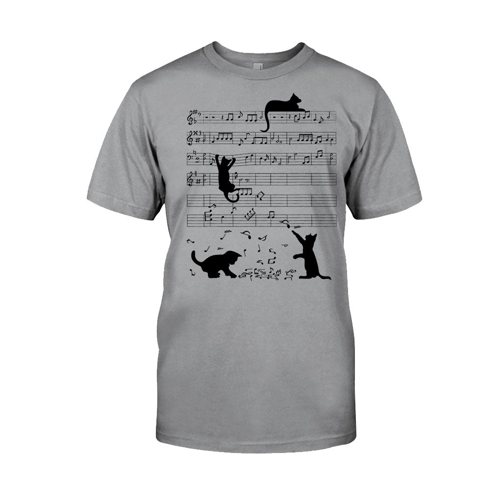 Music and Cats  - Black Cat T-shirt And Hoodie 062021