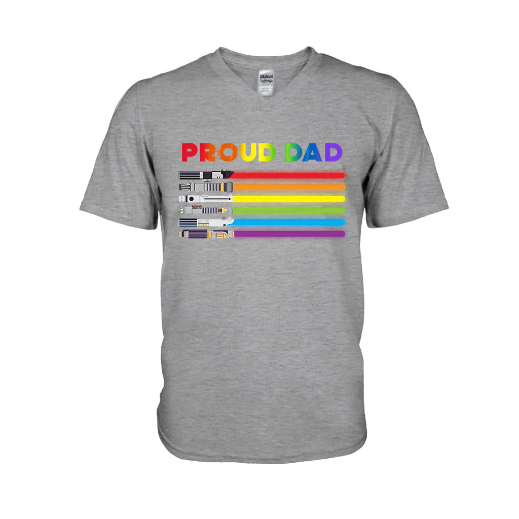 Proud Dad - Personalized LGBT Support T-shirt and Hoodie