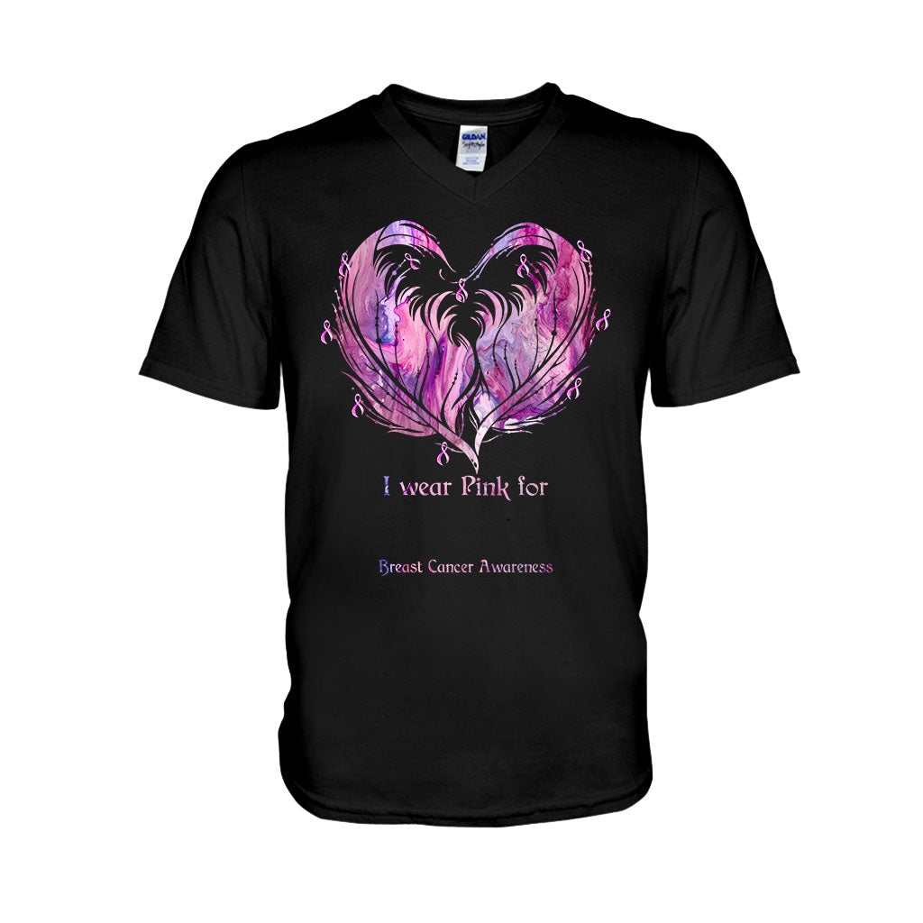 I Wear Pink - Breast Cancer Awareness Personalized T-shirt And Hoodie