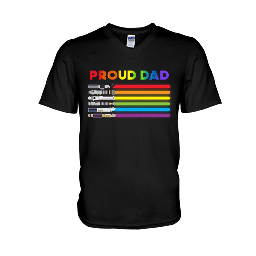 Proud Dad - Personalized LGBT Support T-shirt and Hoodie