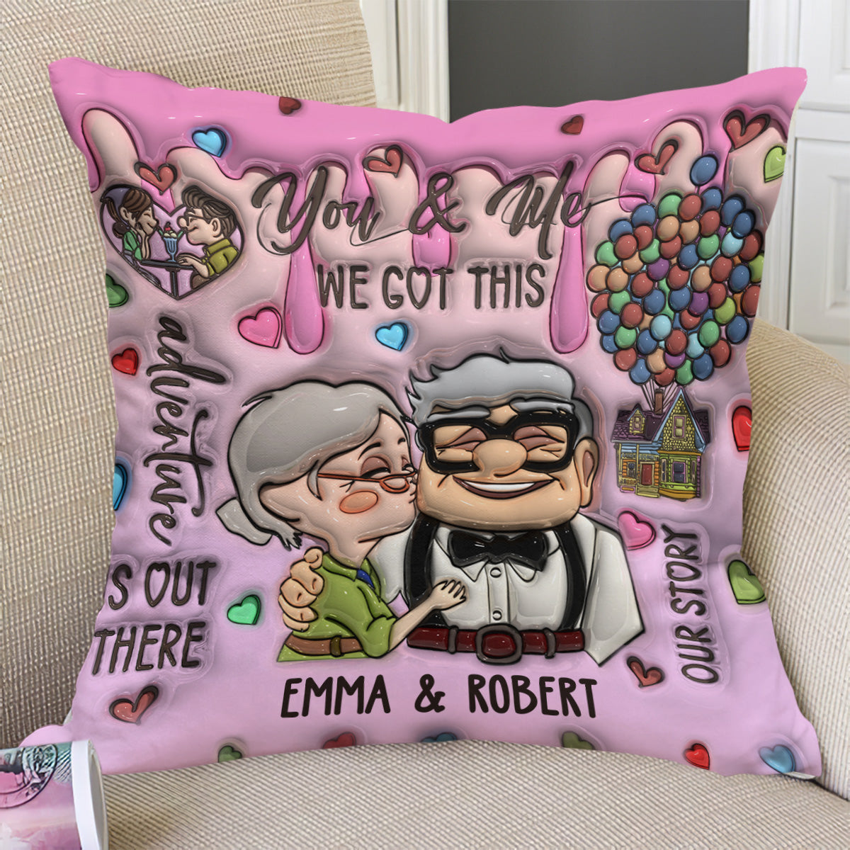 You And Me - Personalized Couple Throw Pillow