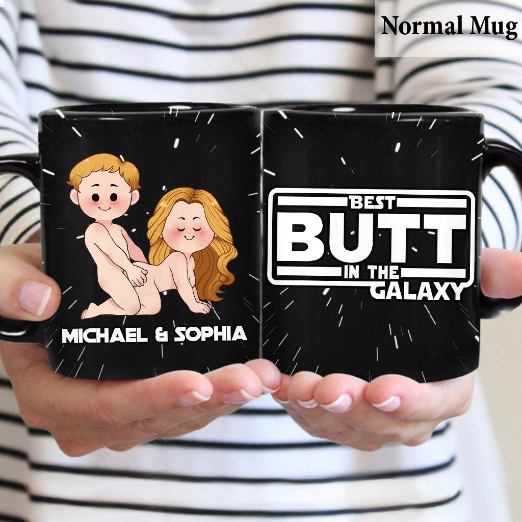 Best Butt In The Galaxy - Personalized Couple Mug