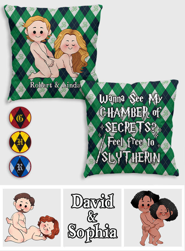 Chamber Of Secrets - Personalized Couple Throw Pillow