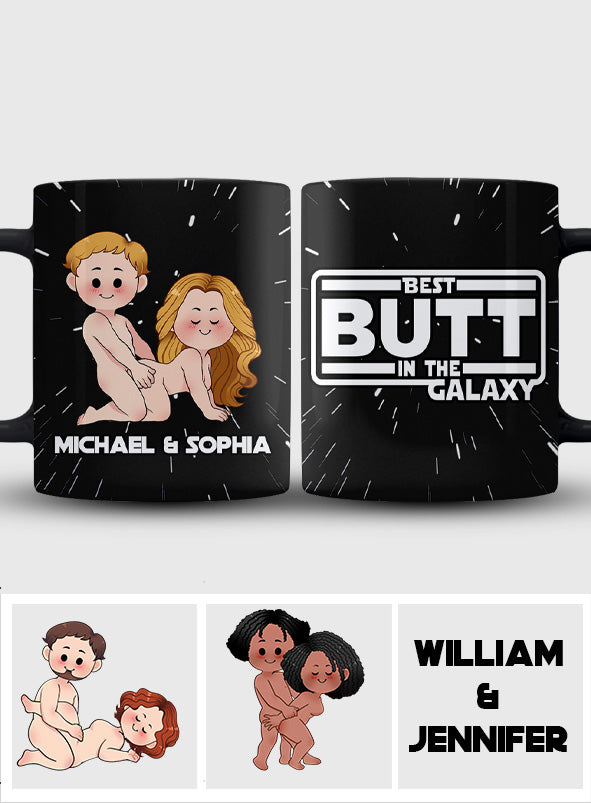 Best Butt In The Galaxy - Personalized Couple Mug