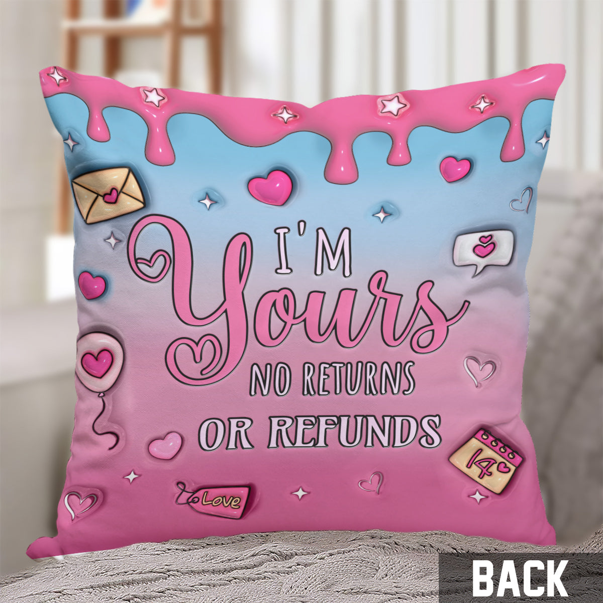 I'm Yours - Personalized Couple Throw Pillow