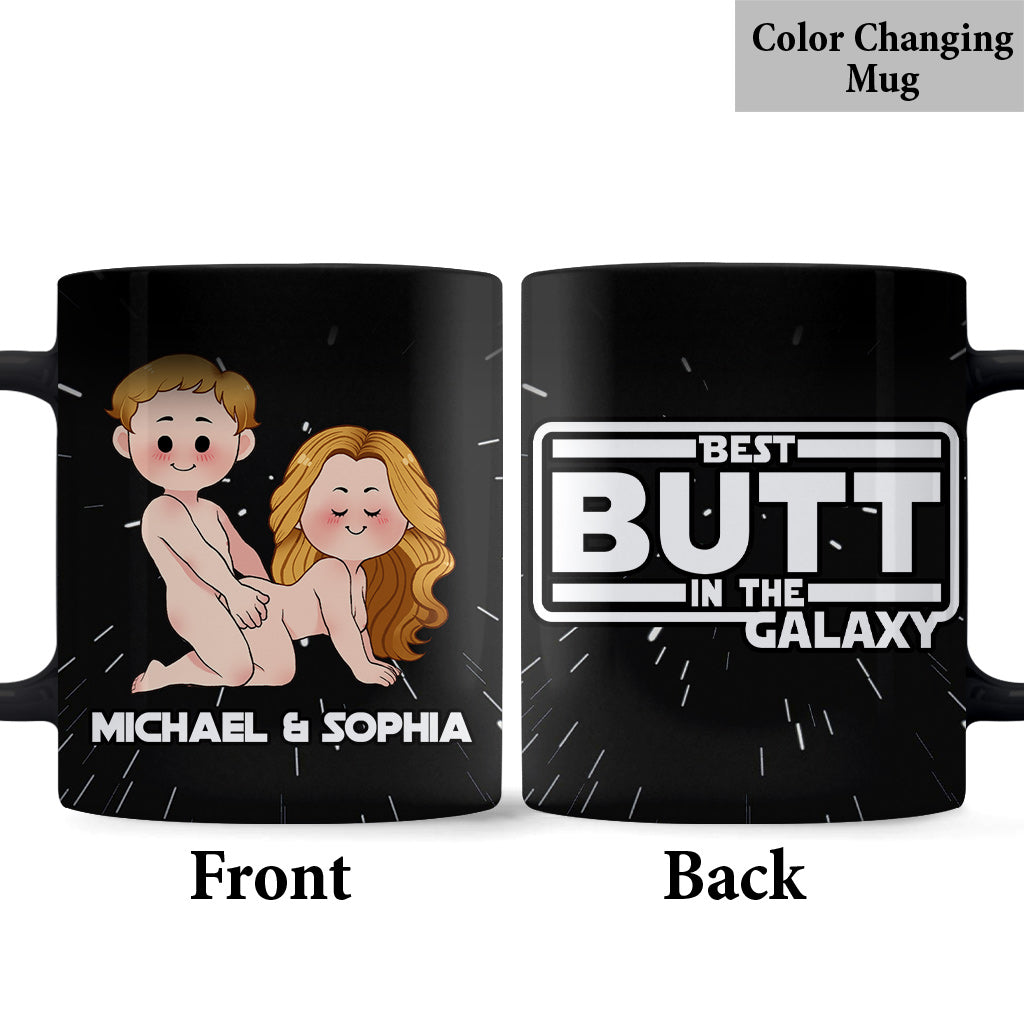 Best Butt In The Galaxy - Personalized Couple Mug