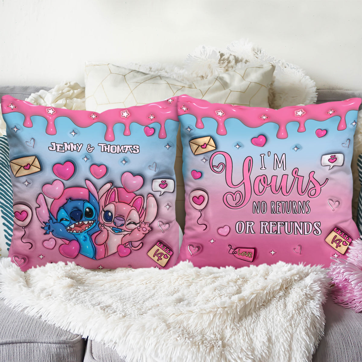 I'm Yours - Personalized Couple Throw Pillow