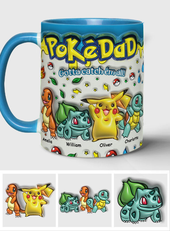 PokéDad Gotta Love Em' All - Personalized Monster Trainer Accent Mug