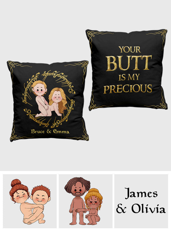Your Butt Is My Precious - Personalized Couple Throw Pillow