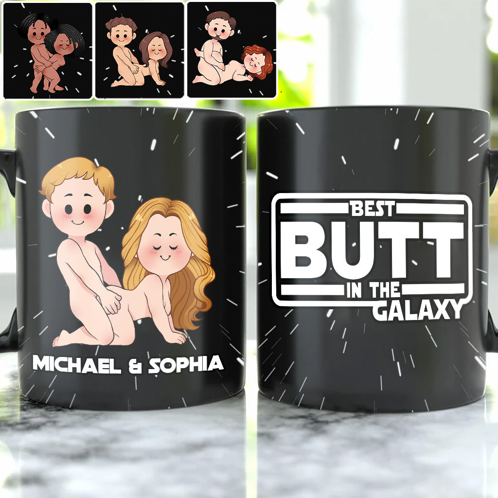 Best Butt In The Galaxy - Personalized Couple Mug