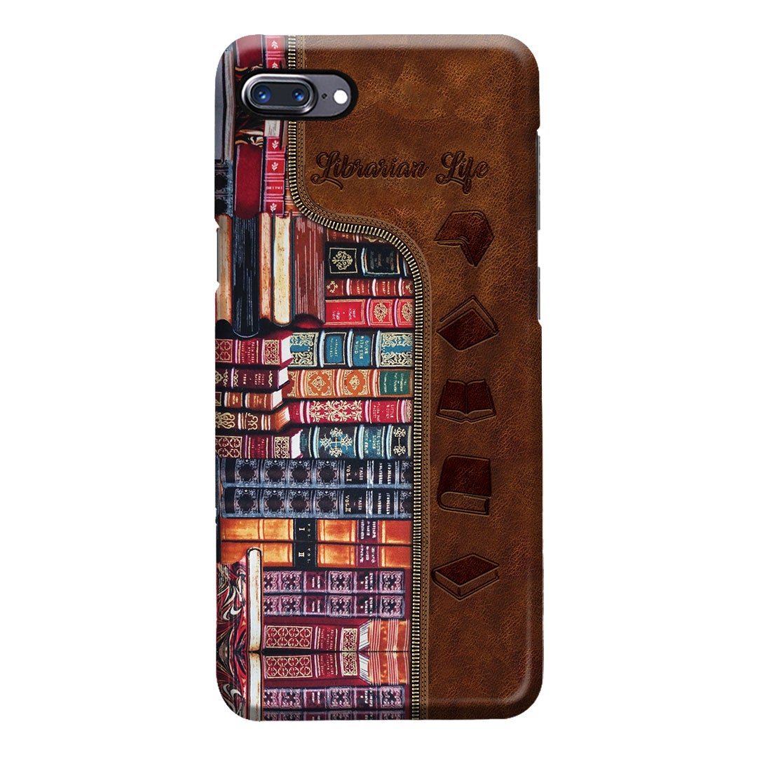 Librarian Leather Pattern Print Phone Case