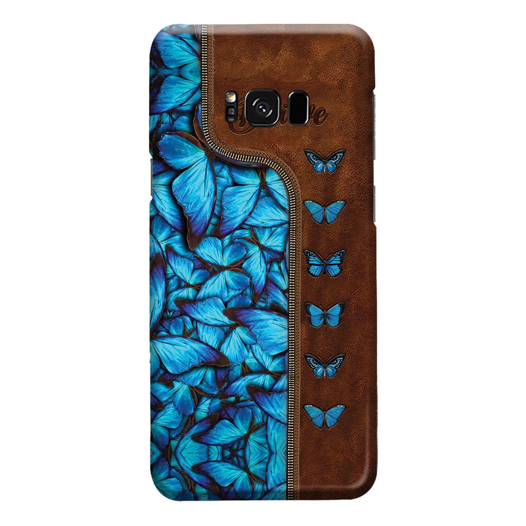 Butterfly Leather Pattern Print Phone Case