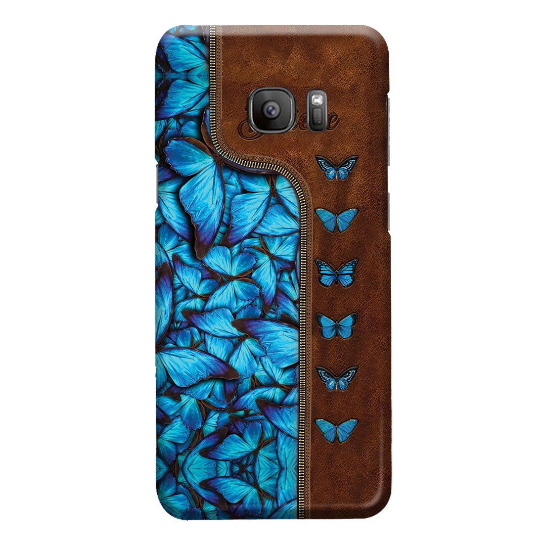 Butterfly Leather Pattern Print Phone Case