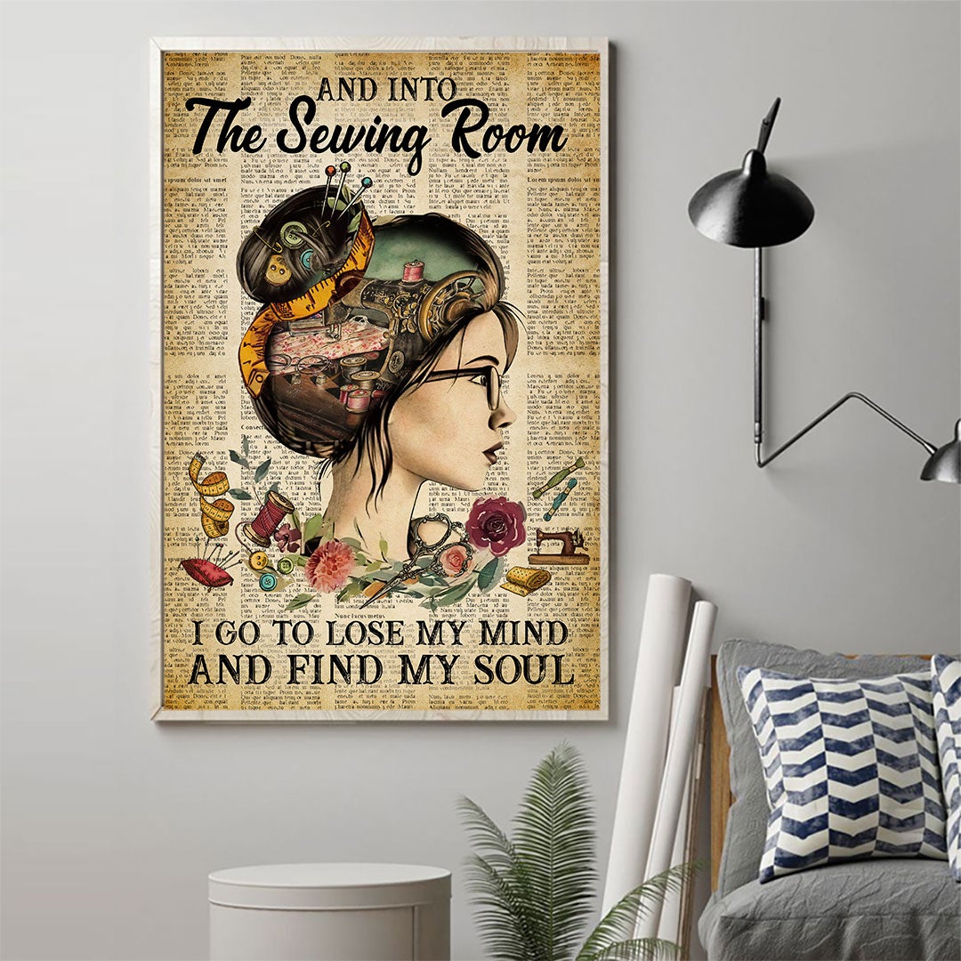 Into The Sewing Room I Go - Sewing Poster