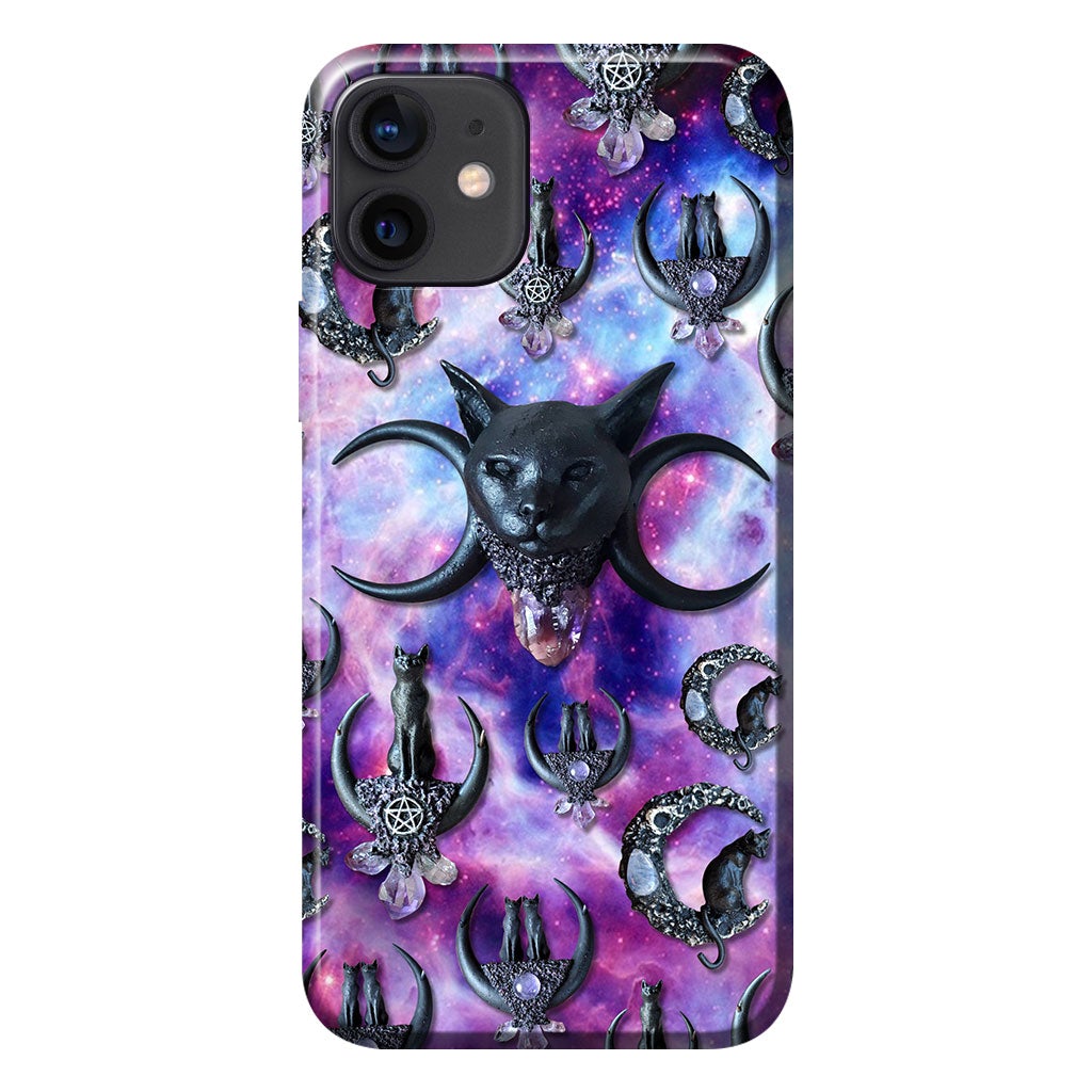 Black Cat And Moon 3D Pattern Printed Phone Case