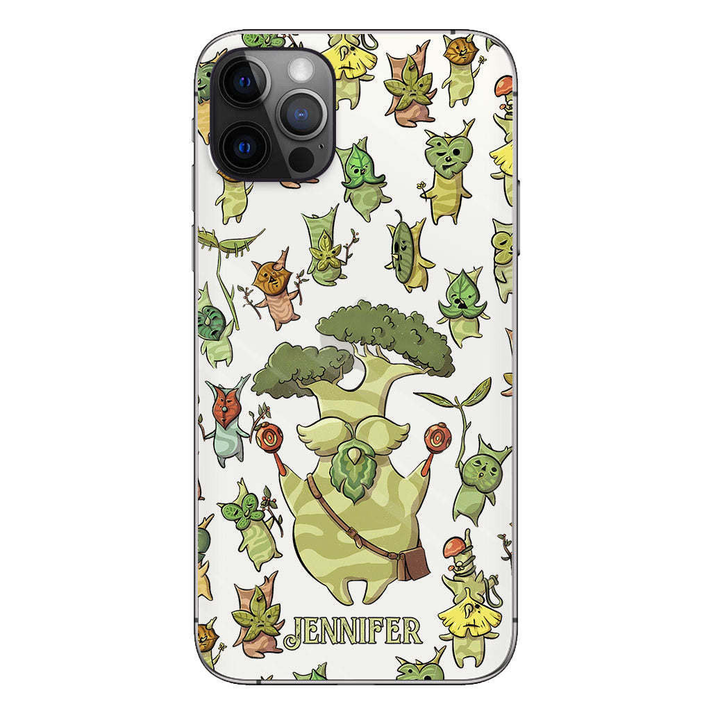 Funny Green Tree - Personalized The Adventurer Clear Phone Case