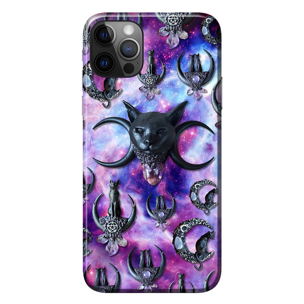 Black Cat And Moon 3D Pattern Printed Phone Case