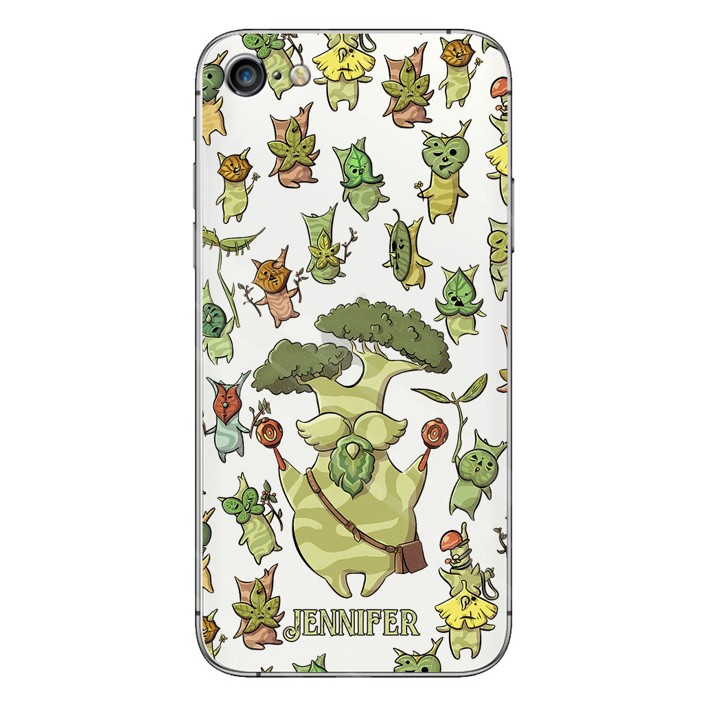 Funny Green Tree - Personalized The Adventurer Clear Phone Case