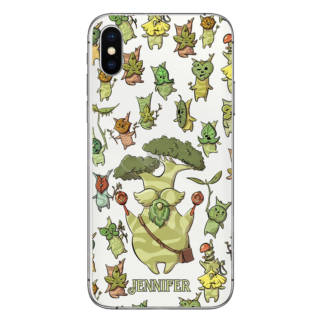 Funny Green Tree - Personalized The Adventurer Clear Phone Case