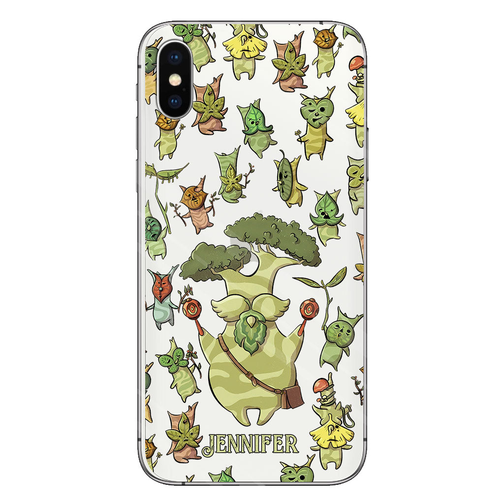 Funny Green Tree - Personalized The Adventurer Clear Phone Case