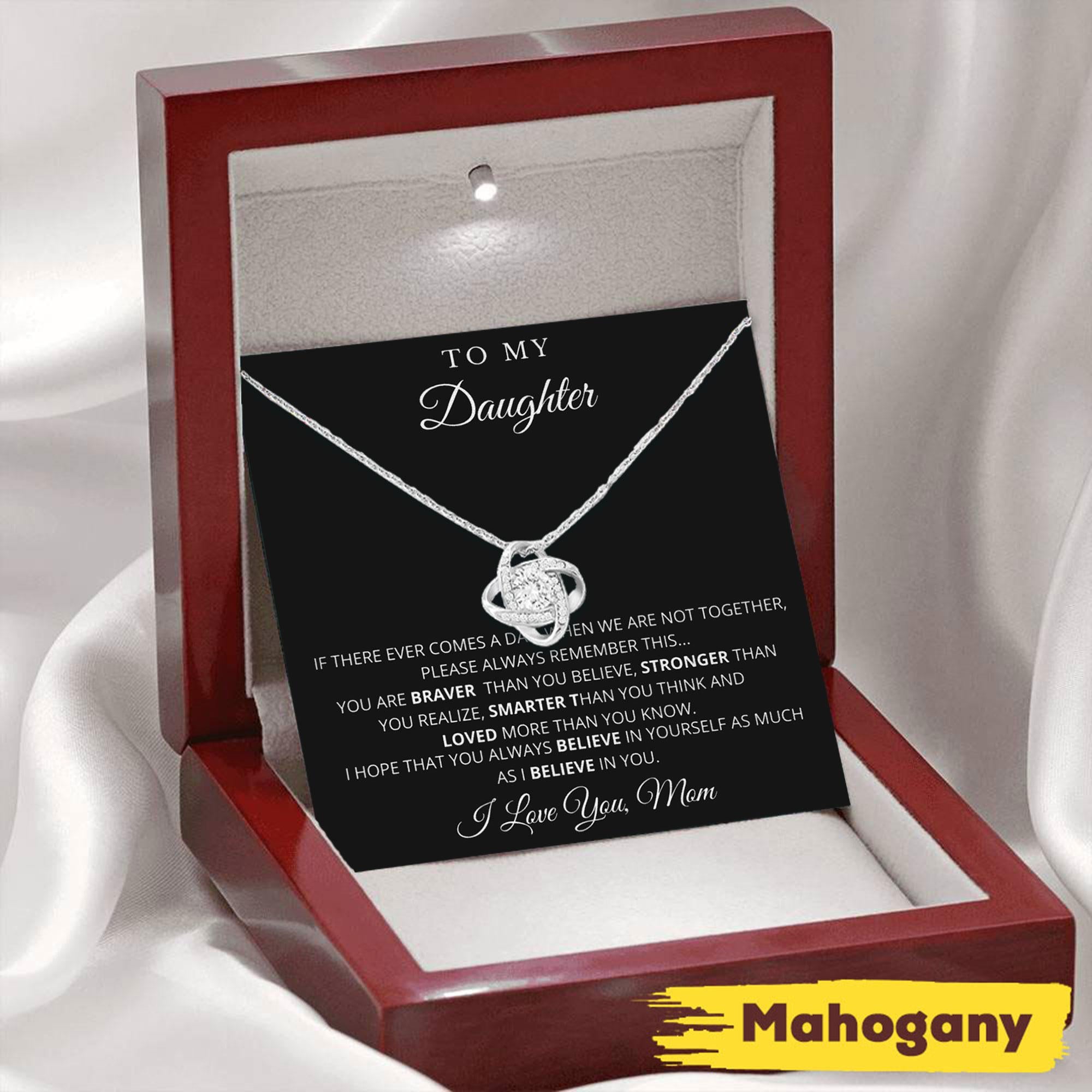To My Daughter On Becoming A Mother Gift Daughter After Pregnancy - Daughter Love Knot Necklace 0921