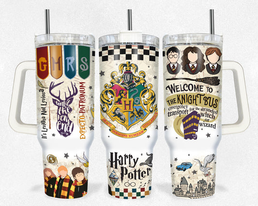 Harry Potter Stanley Tumbler Wizard Stanley Cup Wizard School Tumbler Harry  Potter Inspired Tumbler Hp Wizard Stanley 40 Oz Tumbler - Trendingnowe