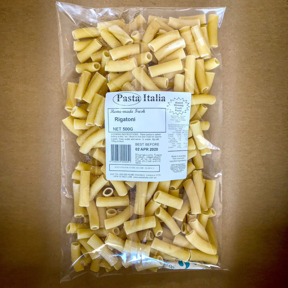 Egg Rigatoni (Fresh Pasta) - 500g – Pasta Italia