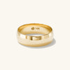 Gold 6mm Curve Band, showcasing a sleek and durable design, perfect for marking significant life moments.