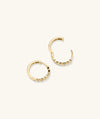 Bezel Lab Grown Diamond Small Hoops: 14k solid gold hoop earrings featuring bezel-set lab grown diamonds. Handcrafted with ethical and responsible production methods.