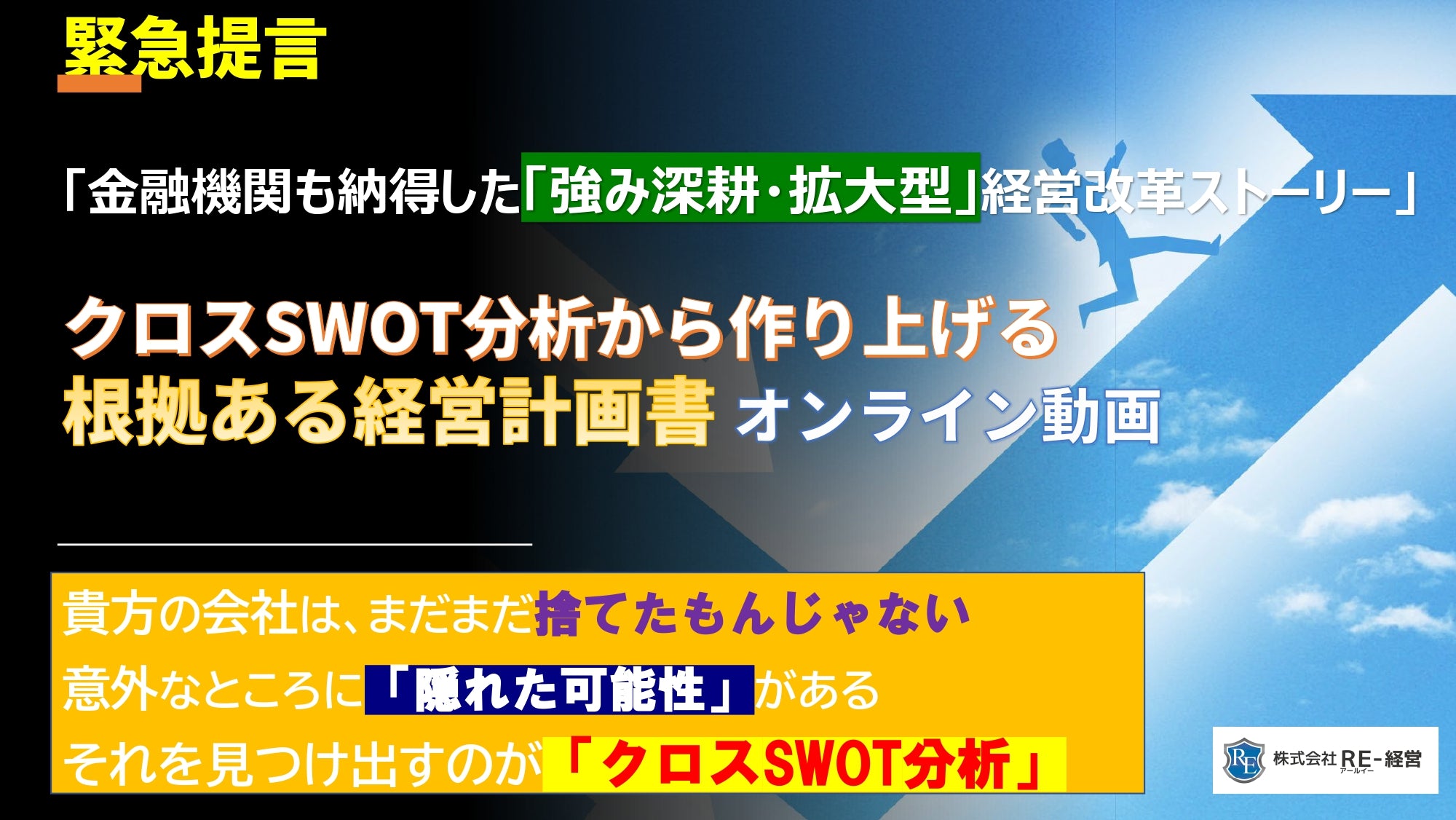 クロスSWOT分析から作り上げる 根拠ある経営計画書作成セミナー – RE