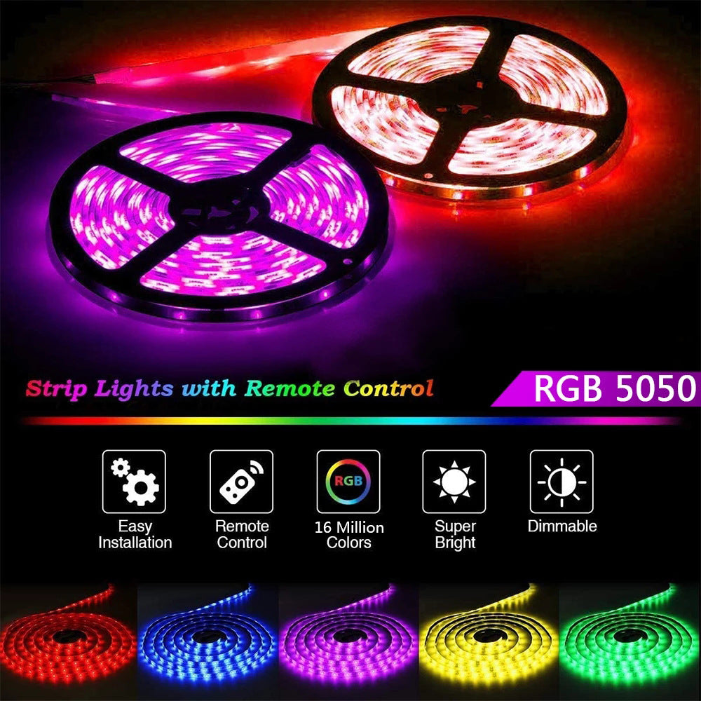 USB 5V Bluetooth 5050RGB flexible LED light band SMD RGB 5V TV background  atmosphere light band – Light World