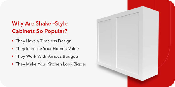 Double-door white shaker kitchen cabinet