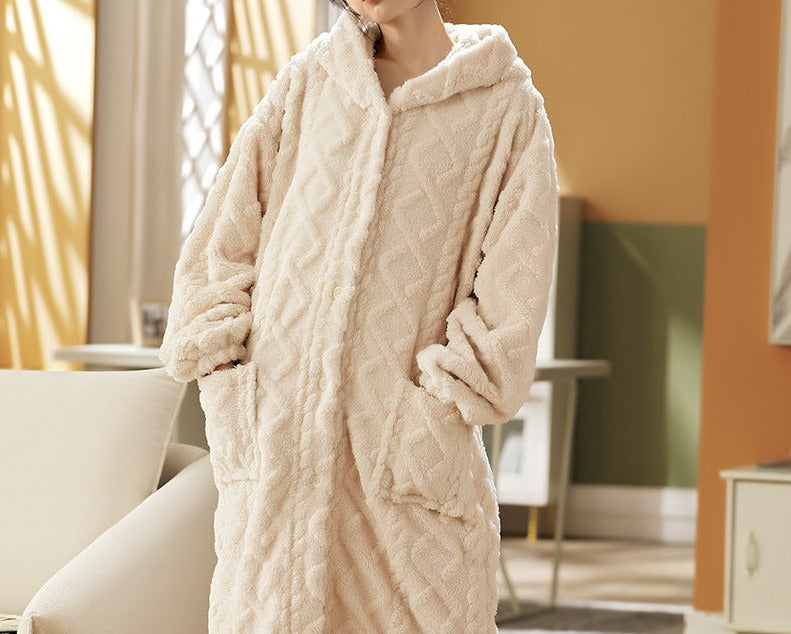 Hoodie Cotton Turkish Towel Robe Sleepy Bungalow