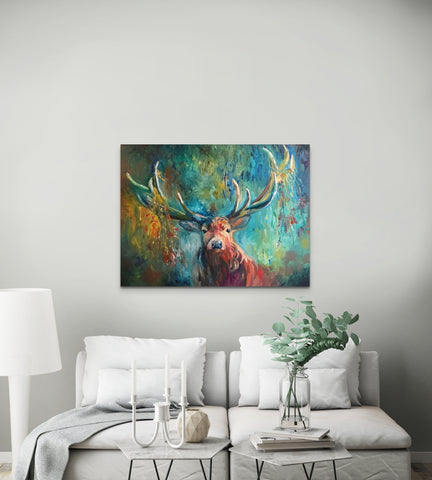 stag deer on canvas sue gardner