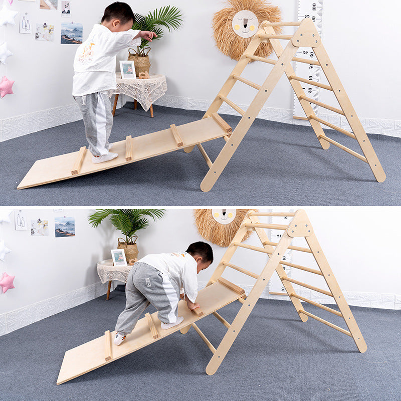 Joyz Arche d'Escalade pour Enfants, Multicolore, Bascule en Bois