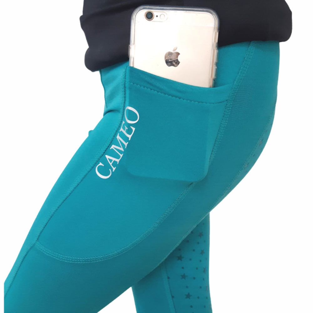 Cameo Equine Zest Riding Tights, Full Silicone Seat, Phone Pocket