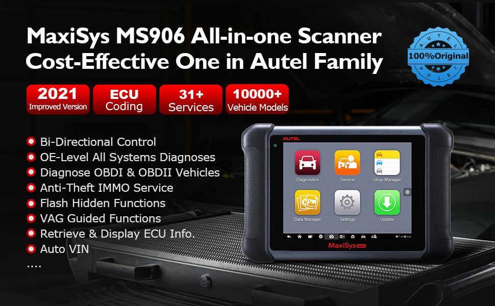 Autel MaxiSys MS906 Automotive Diagnostic Scanner with Bi-Directional –  autelhome