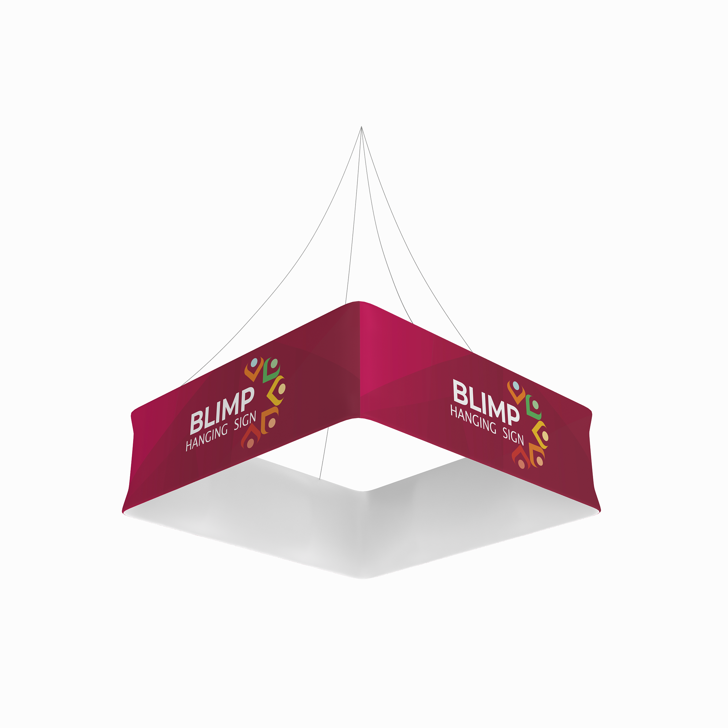 10ft x 4ft Blimp Quad Hanging Fabric Banner (Graphic Package)