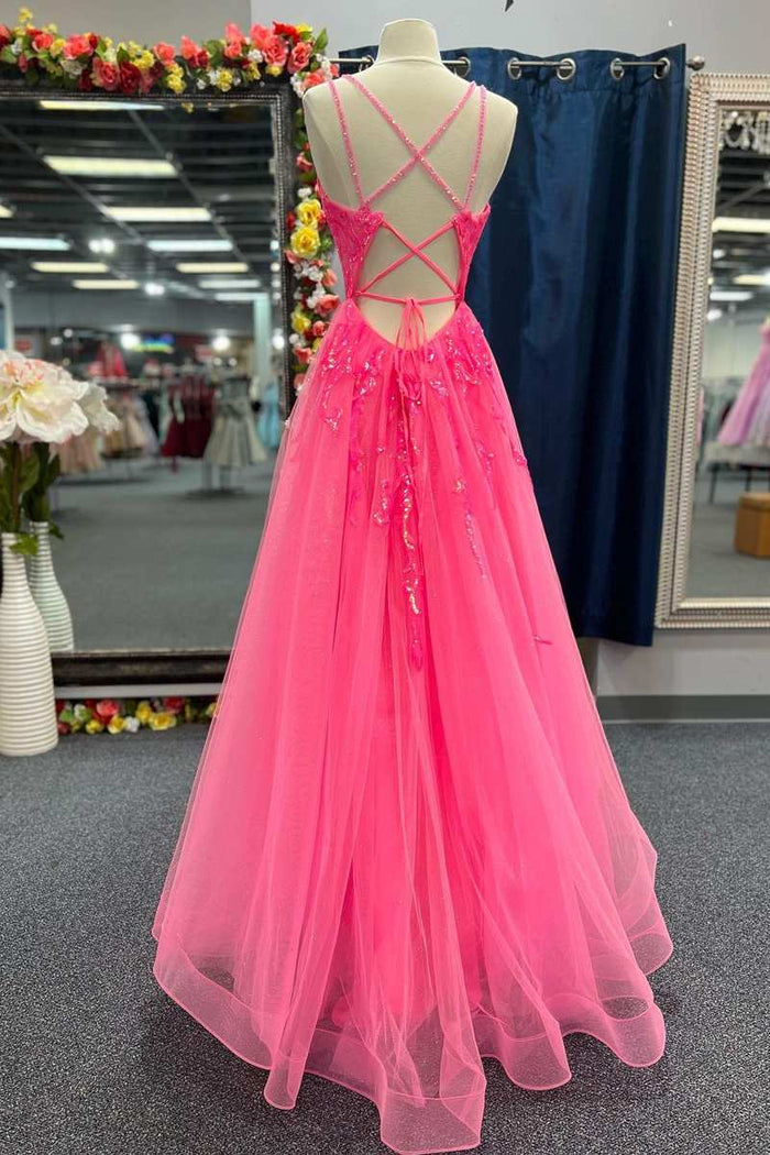A-Line Sweet Pink Off-the-Shoulder Bustier Feather Prom Gown – Modsele